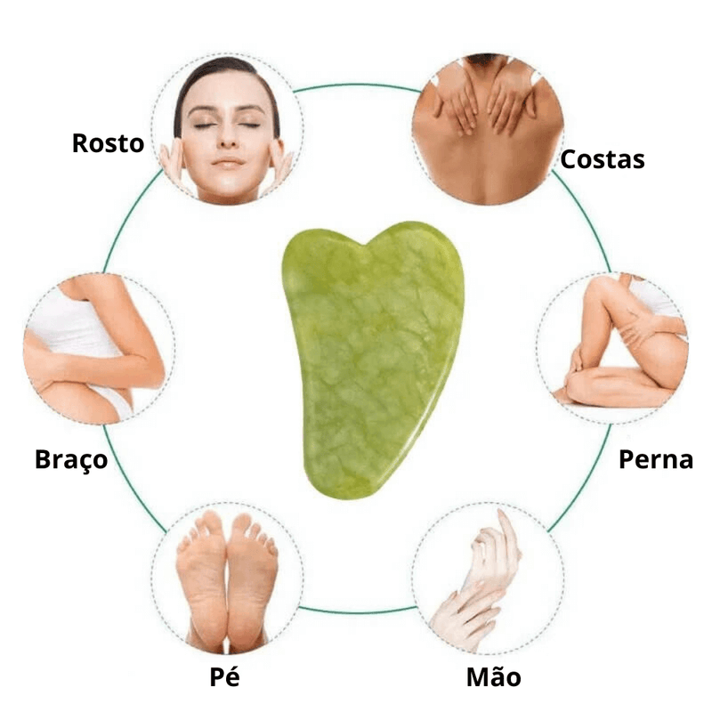 Massageador de Jade Natural Beauty Gem